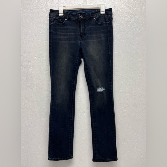 CODE Bleu - Women’s  Maya Slim Fit Dark Wash Straight Denim Jeans - 12P - Picture 1 of 13
